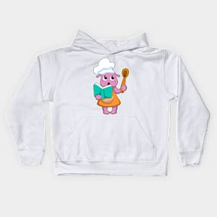 Alien as Cook with Cookbook Kids Hoodie